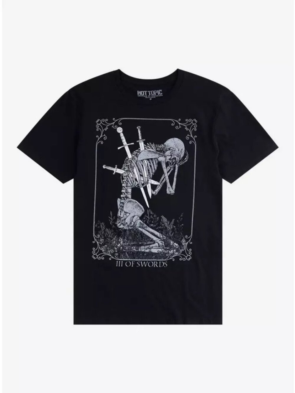 Hot Topic Three of Swords Skeleton T-Shirt By Kingamu Size Medium
